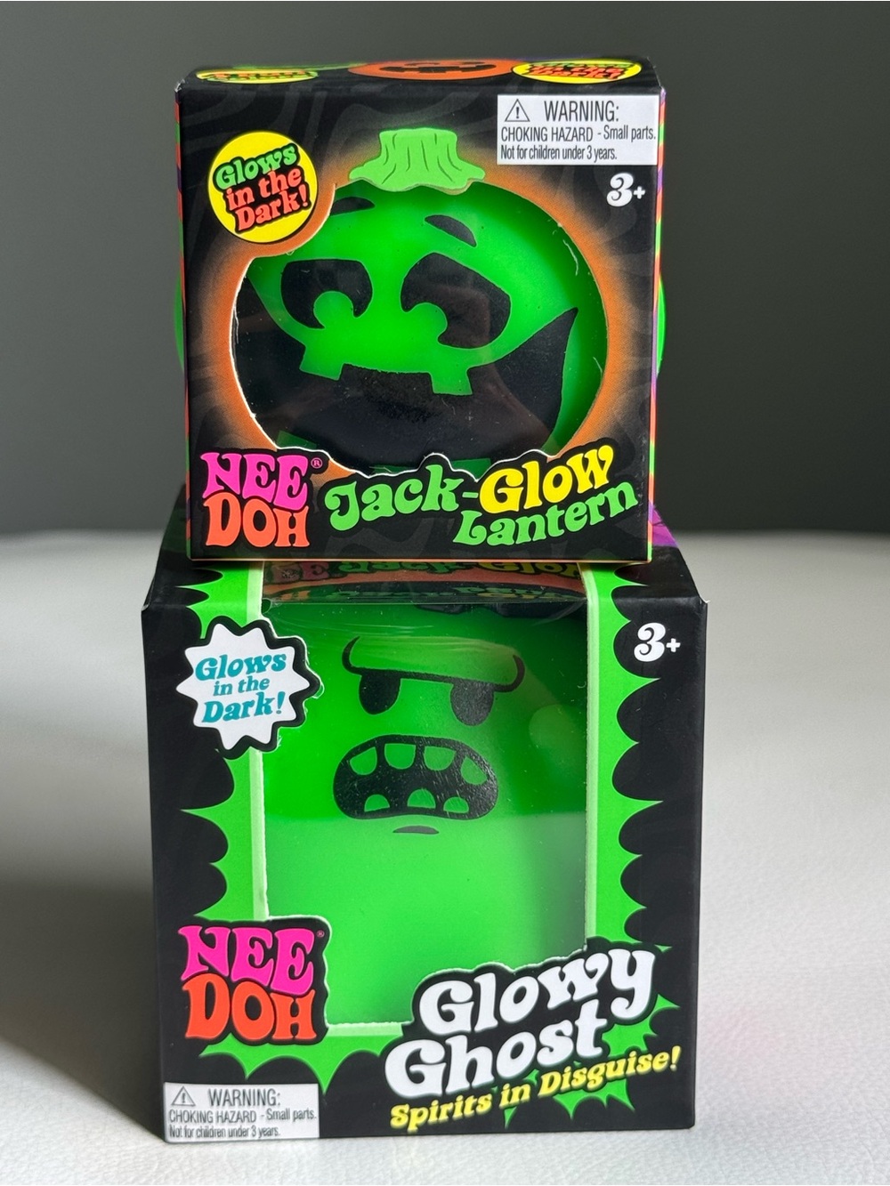 Needoh Glowy Ghost Halloween Squishy Fidget Glow in the Dark NEW SHIPS TODAY!